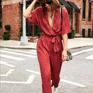 Urban Outfitters Bezel tie waist jumpsuit
